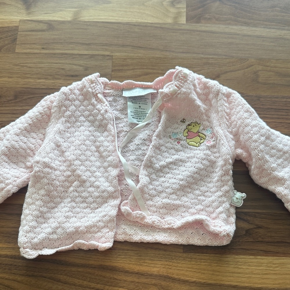 Disney Pink Knit Cardigan with Winnie the Pooh